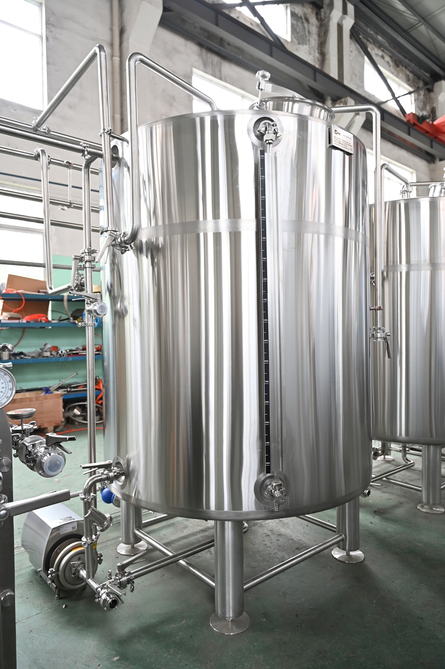 hot liquor tank, cold liquor tank, hot water tank, beer brewing system