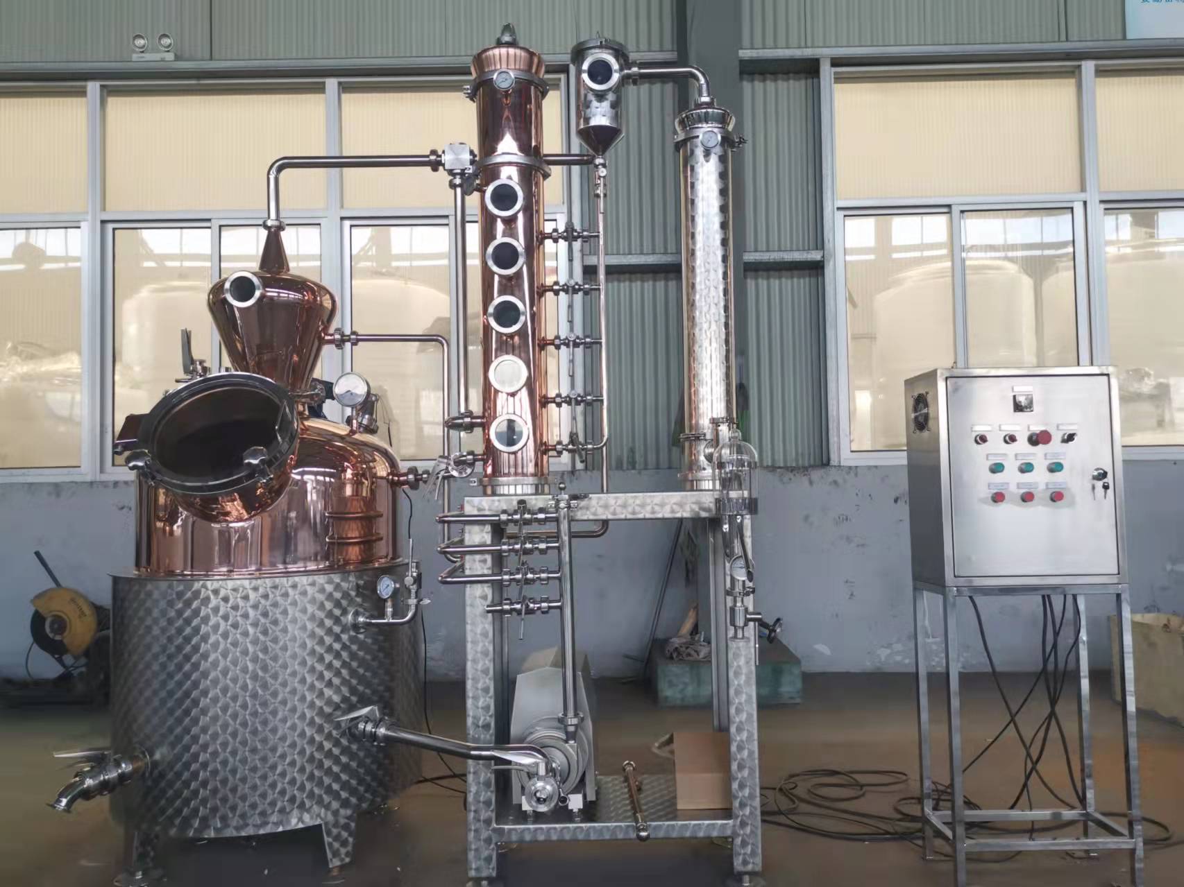 300L Copper Still Whiskey Brandy Rum Vodka Gin Still Multifunctional Distillation Equipment