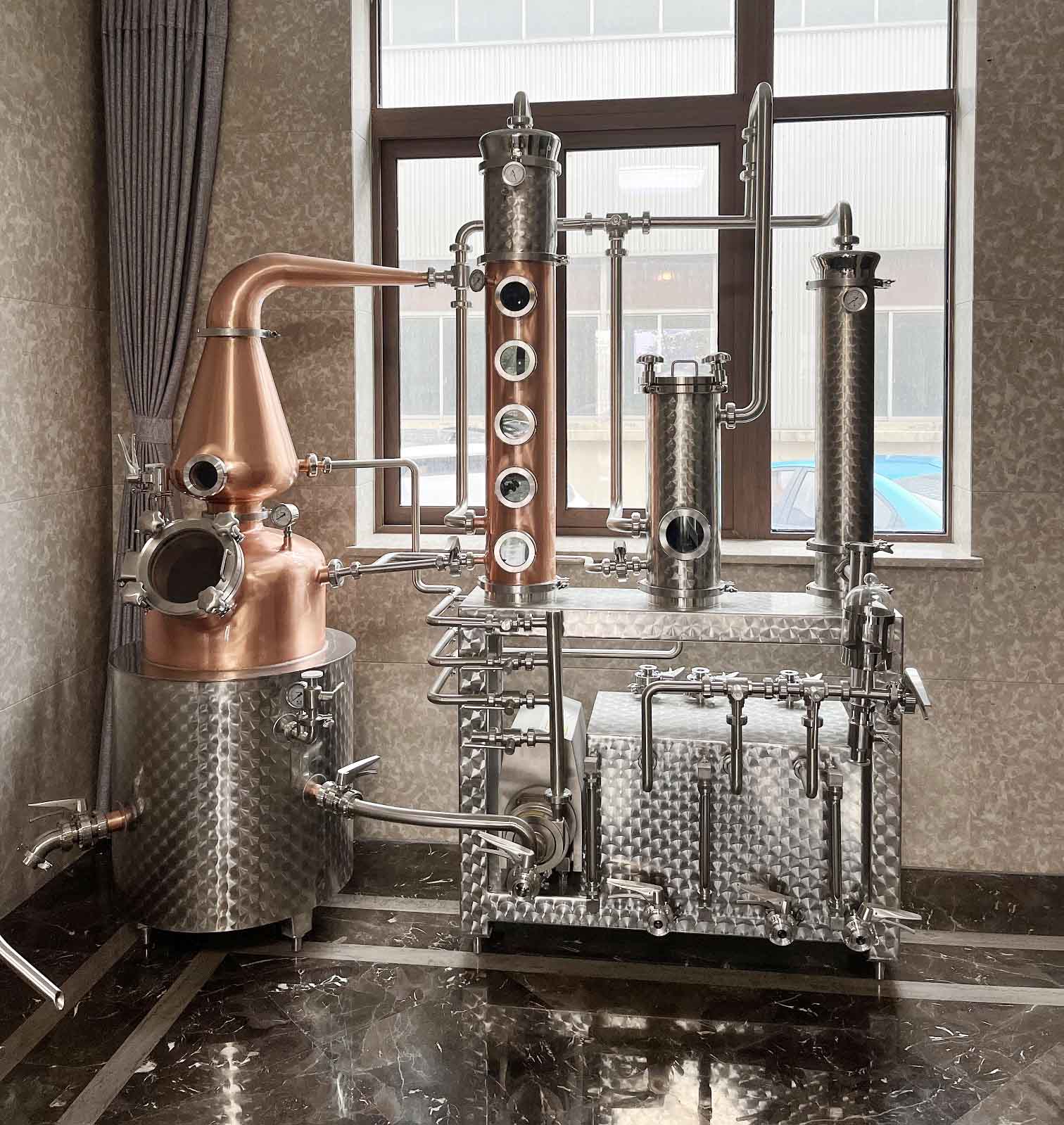100L/150L Copper Still Alcohol Still Distillery for Whiskey Brandy Rum Vodka Gin