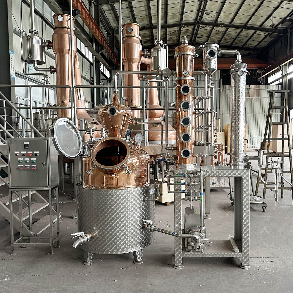 350L Copper Still Whiskey Brandy Rum Vodka Gin Still Multifunctional Distillation Equipment