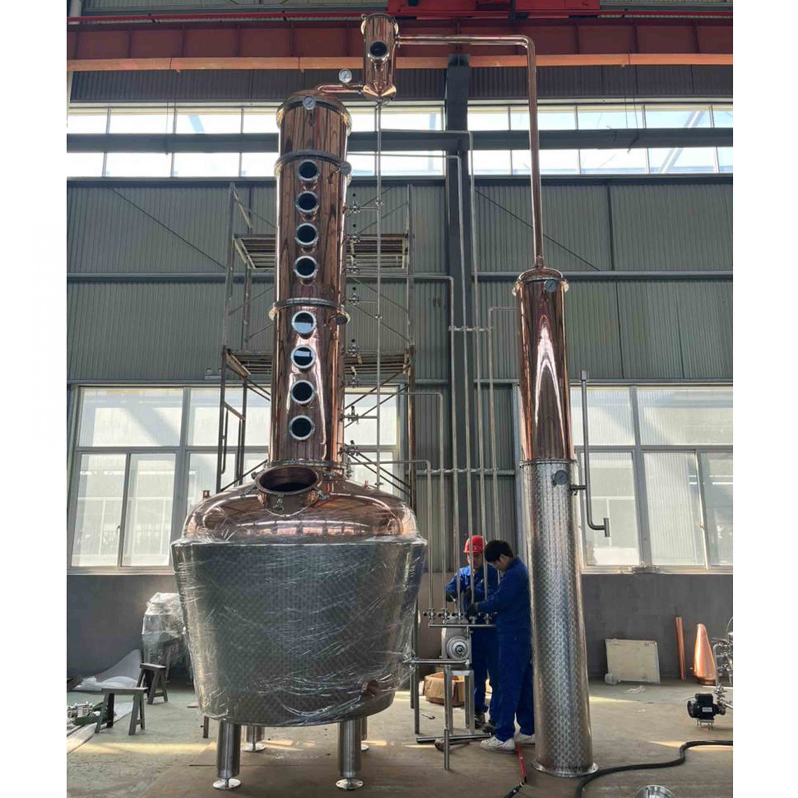 2000L Copper Still Alcohol Still Distillery for Whiskey Brandy Rum Vodka Gin