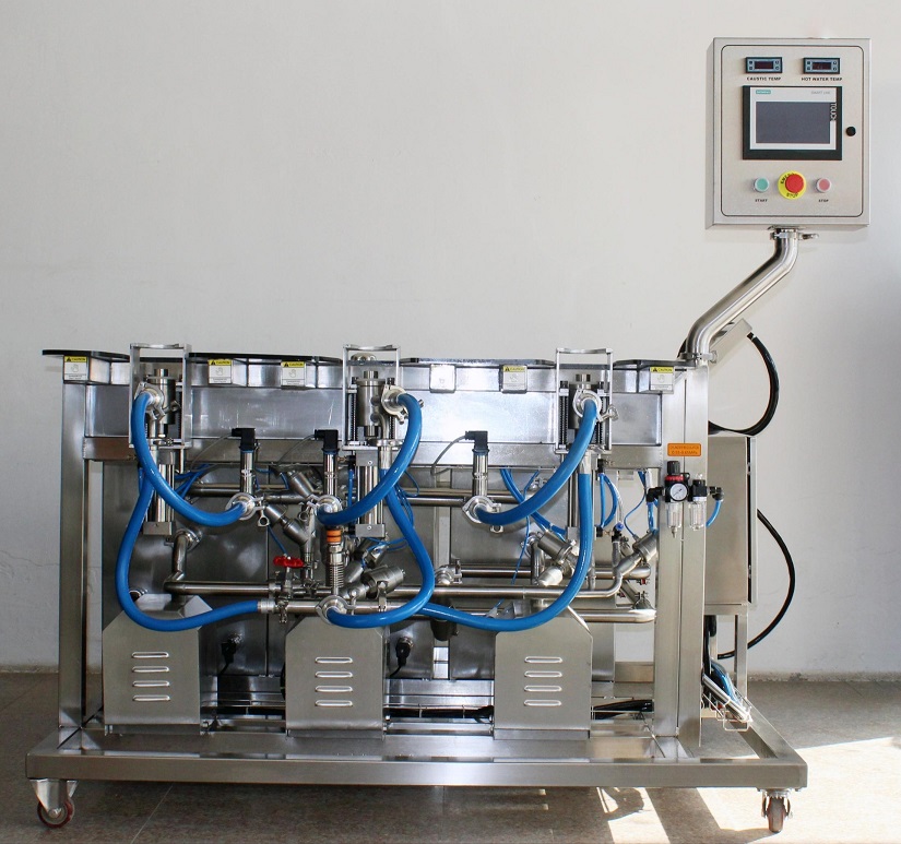 Three-station Keg Washer with 3 tanks and 3 pumps