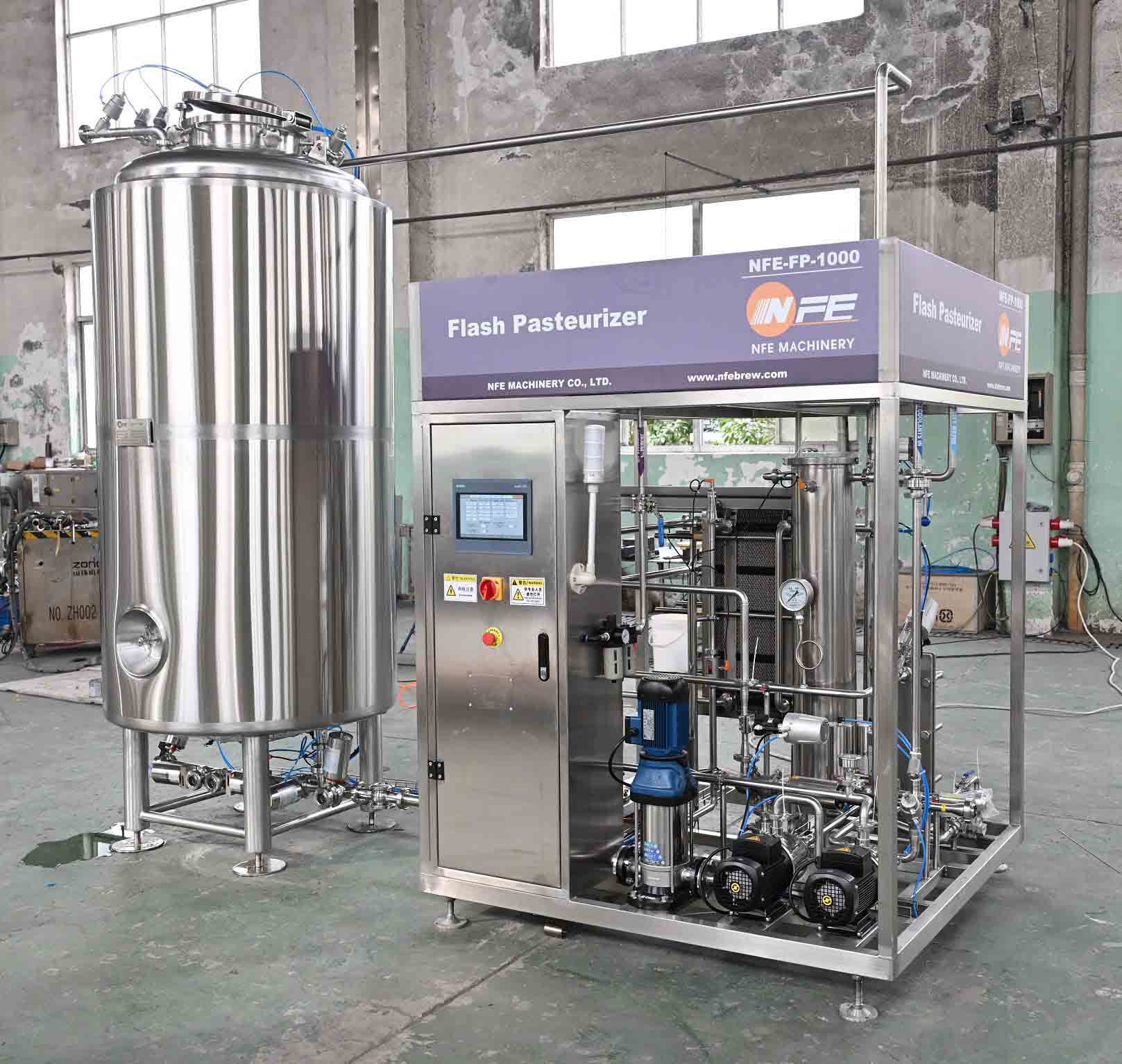 NFE Delivers One set of Brewing System with Flash Pasteurizer to Slovakia this Week!